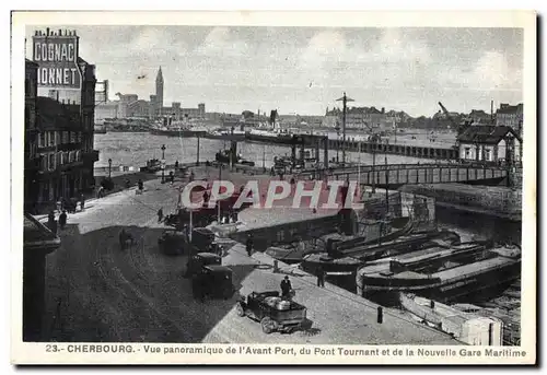 Cartes postales Cherbourg Vue Panoramique de I Avant Port du Tournant et la Nouvelle Gare Maritime