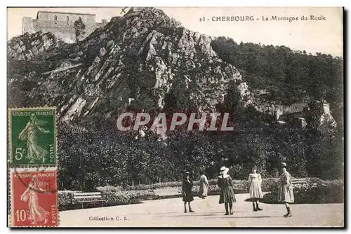 Cartes postales Cherbourg La Montagne du Roule Enfants