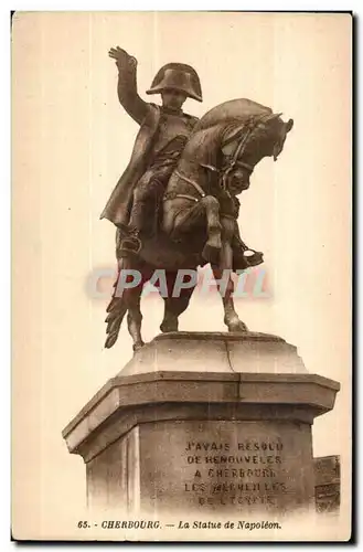 Ansichtskarte AK Cherbourg La Statue de Napoleon 1er