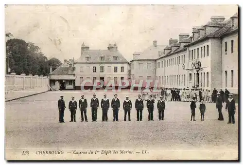 Cartes postales Cherbourg Caserne du 1er depot des Marins Militaria