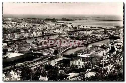 Cartes postales moderne Cherbourg Panorama sur les Bassins et la Plage