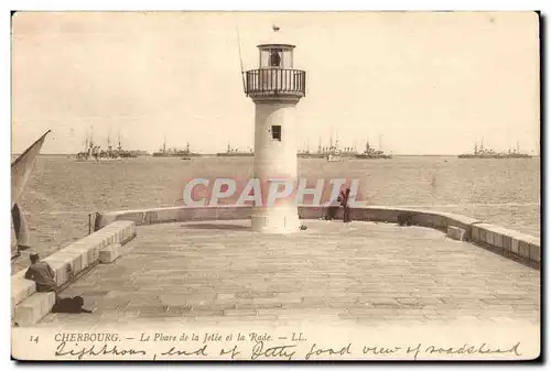 Cartes postales Environs Le Phare de la Jetee et la Rade Lighthouse