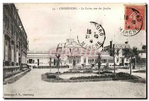 Cartes postales Cherbourg Le Casino vue des Jardins