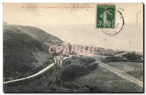 Cartes postales Carolles Vue gnerale de la Plage prise de Pignon Bator