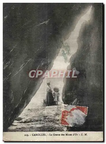 Cartes postales Carolles La Grotte des Mines d Or Enfant