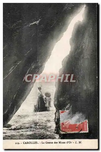 Cartes postales Carolles La Grotte des Mines d Or Enfant