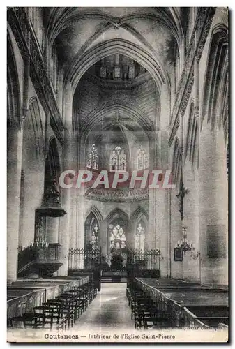 Ansichtskarte AK Coutances Interieur de I Eglise Saint Pierre