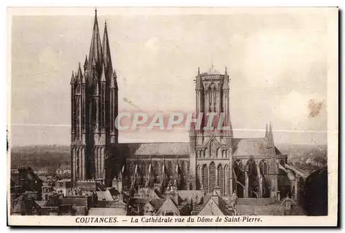 Cartes postales Coutances LA Cathedrale vue du Dome de Saint Pierre