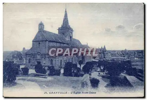 Ansichtskarte AK Granville L Eglise Notre Dame