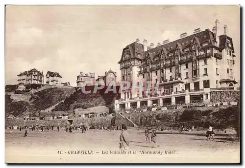 Cartes postales Granville Les Falaises et le Normandy Hotel