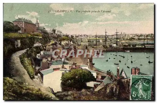 Cartes postales Granville Vue generale prise de l Arsenal