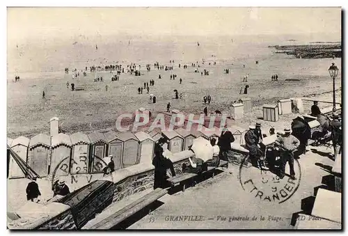 Cartes postales Granville Vue generale de la Plage