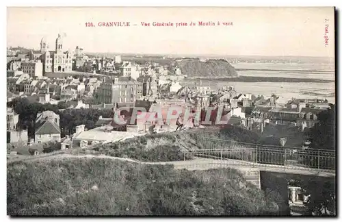 Cartes postales Granville Vue Generale prise du Moulin et vent