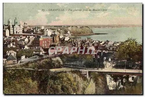 Cartes postales Granville Vue Generale prise du Moulin et vent