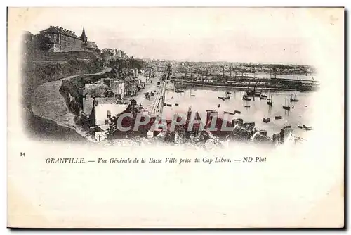 Ansichtskarte AK Granville Vue Generale de la Basse Ville prise du Cap Libou