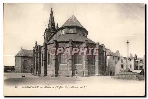 Cartes postales Granville Abside de I Eglise Notre Dame