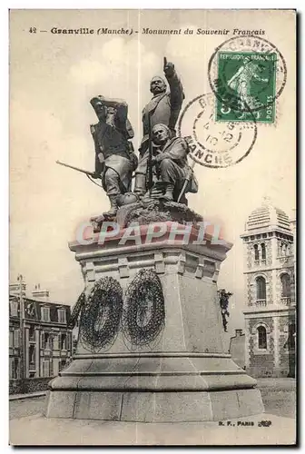 Cartes postales Granville (Manche) Monument du Souvenir Francais