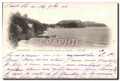 Cartes postales Granville Vue Generale prise des Falaises de Donville