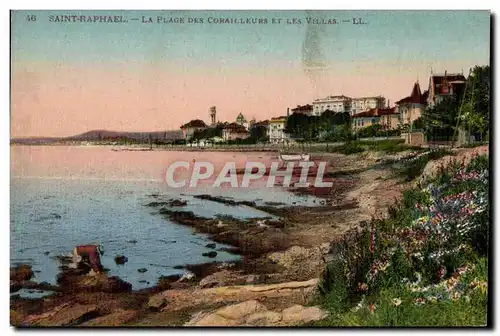 Ansichtskarte AK Saint Raphael La Plage des Corailleurs Et Les Villas