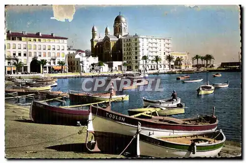 Cartes postales moderne Saint Raphael (Var) Le Port et la Cathedrale