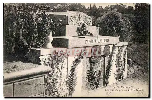 Cartes postales St Raphael Tombeau du general Gallieni Militaria