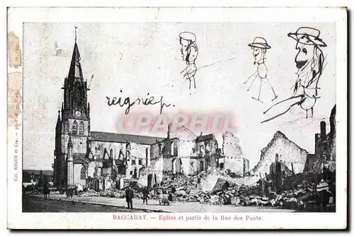 Ansichtskarte AK Baccarat Eglise et partie de la Rue des Ponts