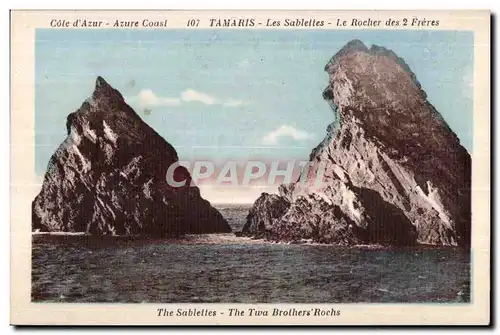 Cartes postales Cote d Azur Azure Coast Tamaris Les Sablettes Le Rocher des 2 Freres The Sablelles The Twa Broth