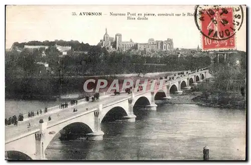 Ansichtskarte AK Avignon Nouveau Pont en pierre construit sur le Rive droite