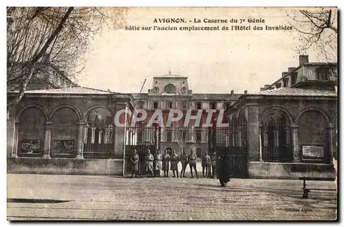 Ansichtskarte AK Avignon La Caserne du Genie batie sur I ancien emplacement de I Hotel des Invalides Militaria