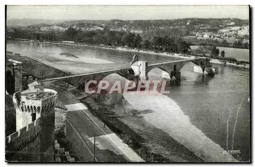 Cartes postales Avignon Vaucluse Le Pont Saint Benezet et le Rhone