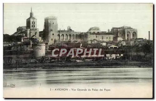 Cartes postales Avignon Vue Generale du Palais des Papes