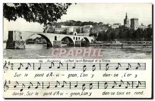 Cartes postales Avignon Le Pont Saint Benezet et le Rhone