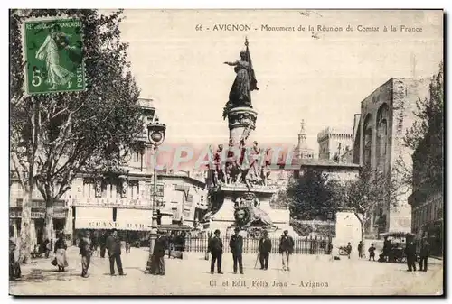 Cartes postales Avignon Monument de la Reunion Combat a la France