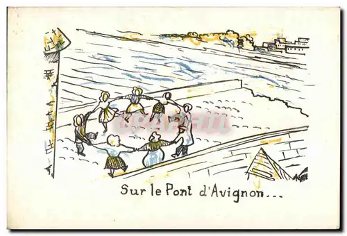 Cartes postales Sur le Pont d Avignon