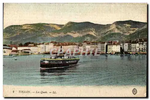 Ansichtskarte AK Toulon Les Quais Bateau