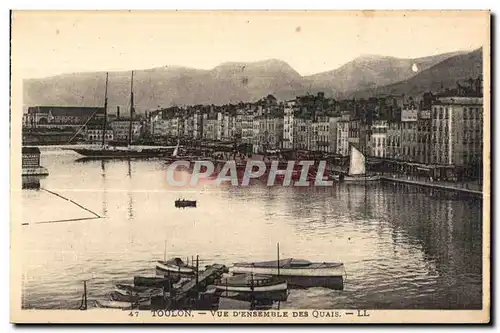 Cartes postales Toulon Vue d Ensemble des Quais