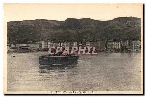 Ansichtskarte AK Toulon Les Quais Bateau