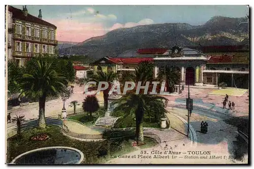 Ansichtskarte AK Toulon Cote d Azur Toulon La Gare et Place Albert