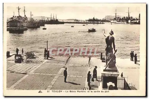 Cartes postales Toulon Le Genie Maritime et la sortie du Port