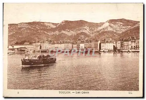 Ansichtskarte AK Toulon Les Quais Bateau