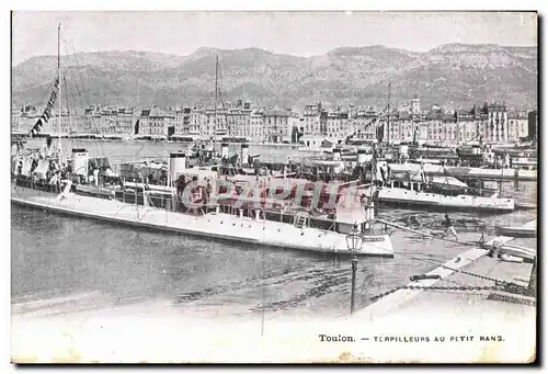 Ansichtskarte AK Toulon Torpilleurs au Petit Rang Bateaux