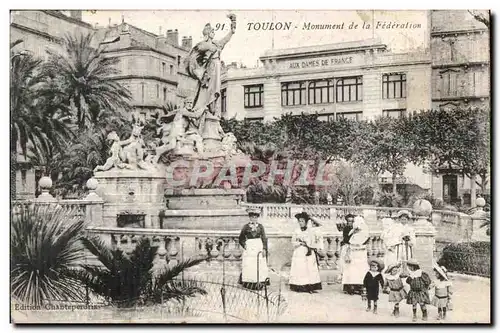 Cartes postales Toulon Monument de la Federation Nourrice