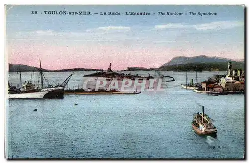 Cartes postales Toulon Sur Mer La Rade L Escadre