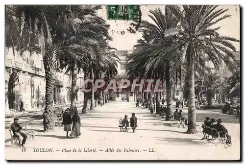 Cartes postales Toulon Place de la Liberte Allee des Palmiers