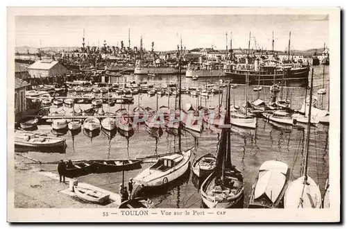 Cartes postales Toulon Vue sur le Port Bateaux