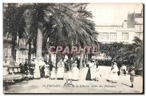 Cartes postales Toulon Place de la liberte Allee des palmiers