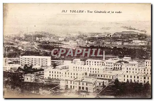 Cartes postales Toulon Vue generale et la rade Militaria