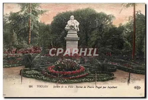 Ansichtskarte AK Toulon Jardin de la ville Statue de Puget par Injalbert