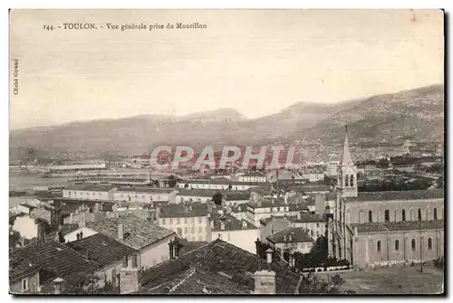 Cartes postales Toulon Vue Generale Prise du Mourillon