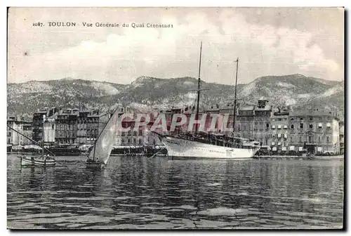 Cartes postales Toulon Vue Generale du Quai Cronstadt Bateau